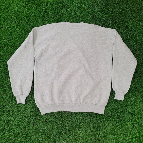 Vintage 80s Funny Fisherman Humor Sweatshirt XL 23x25 Gray - Picture 2 of 14